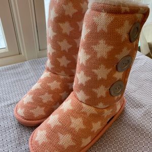 MUKLUKS youth 3 sparkly pink and white new!!!!